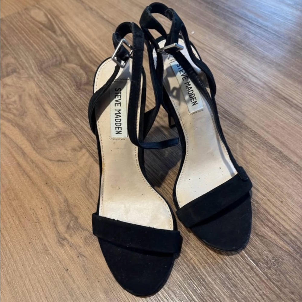 Steve Madden Black Suede Heels